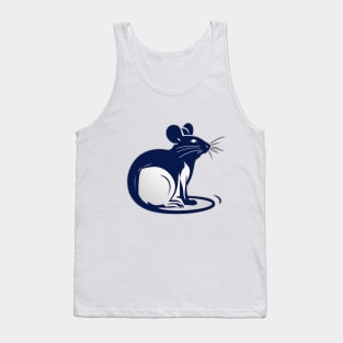 Mouse Navy Shadow Silhouette Anime Style Collection No. 386 Tank Top